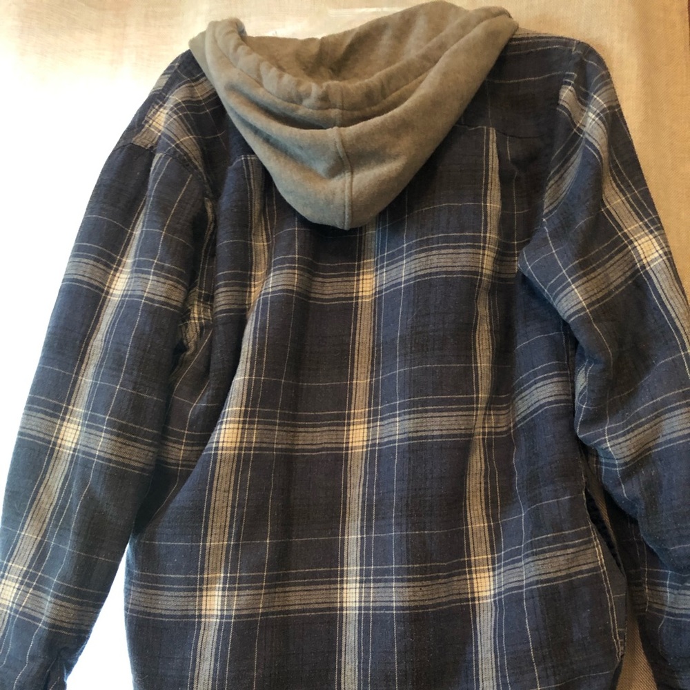 Button up plaid hoody